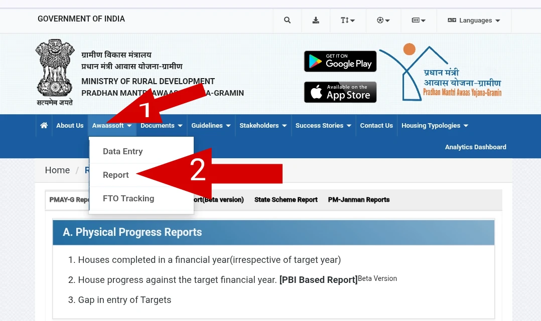 PM awas Yojana mis report